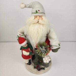 Used Kirkland Signature Series Winterland Santa With Boy Holiday Christmas Decor